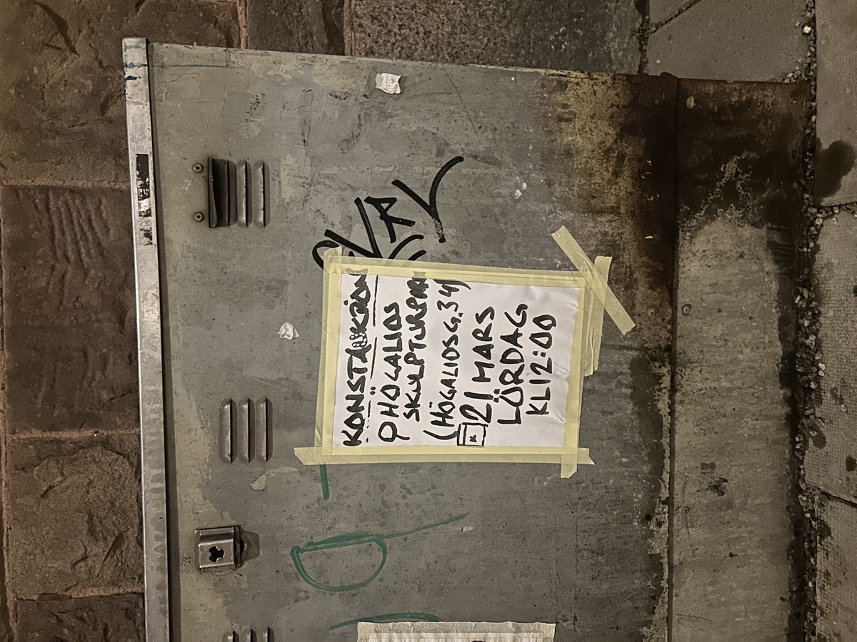 RIP Skulpturparken - Konstkören, Phogalidis Skulpturpark, Högalidsgatan 39, Lördag 21 mars kl 12:00